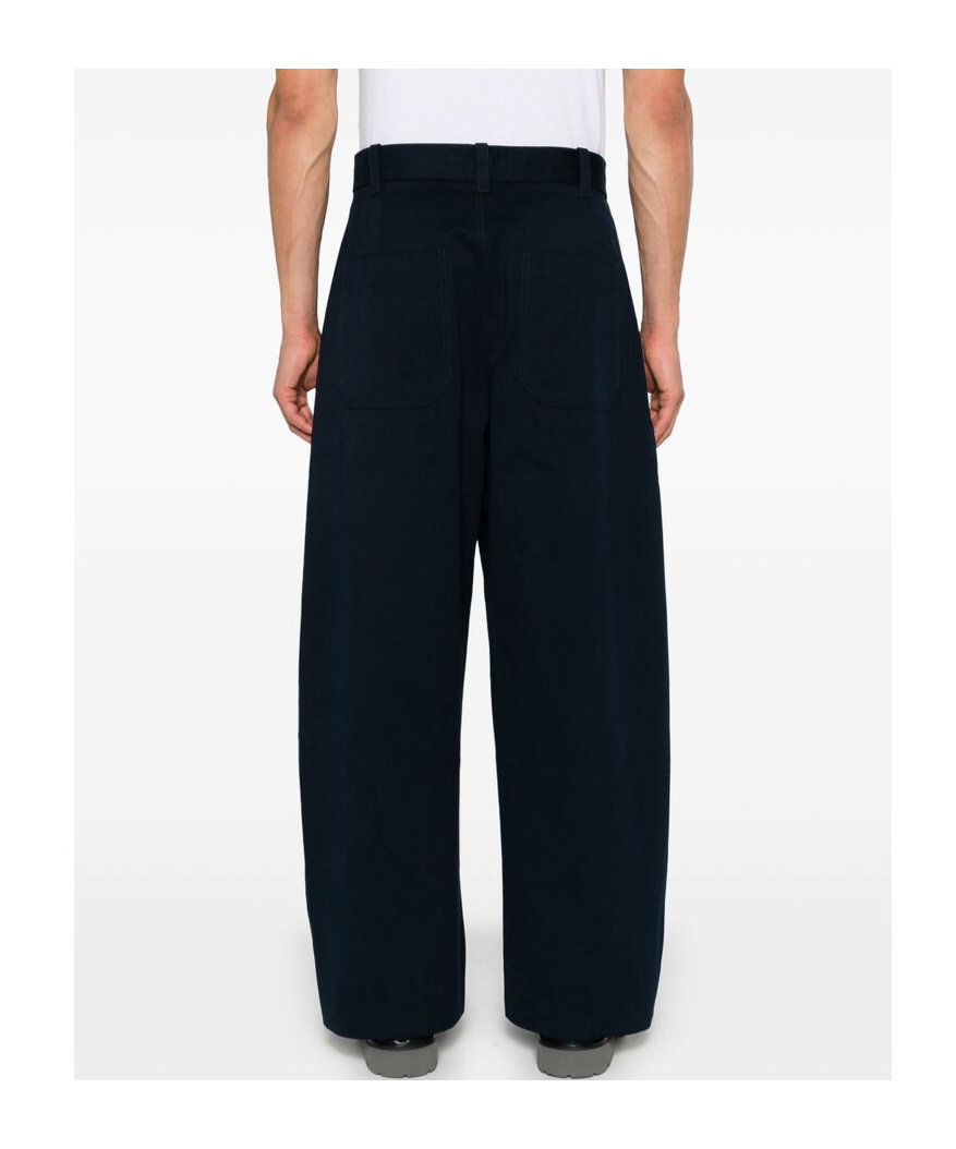 Studio Nicholson Sorte Cropped Cotton-twill Trousers In Black