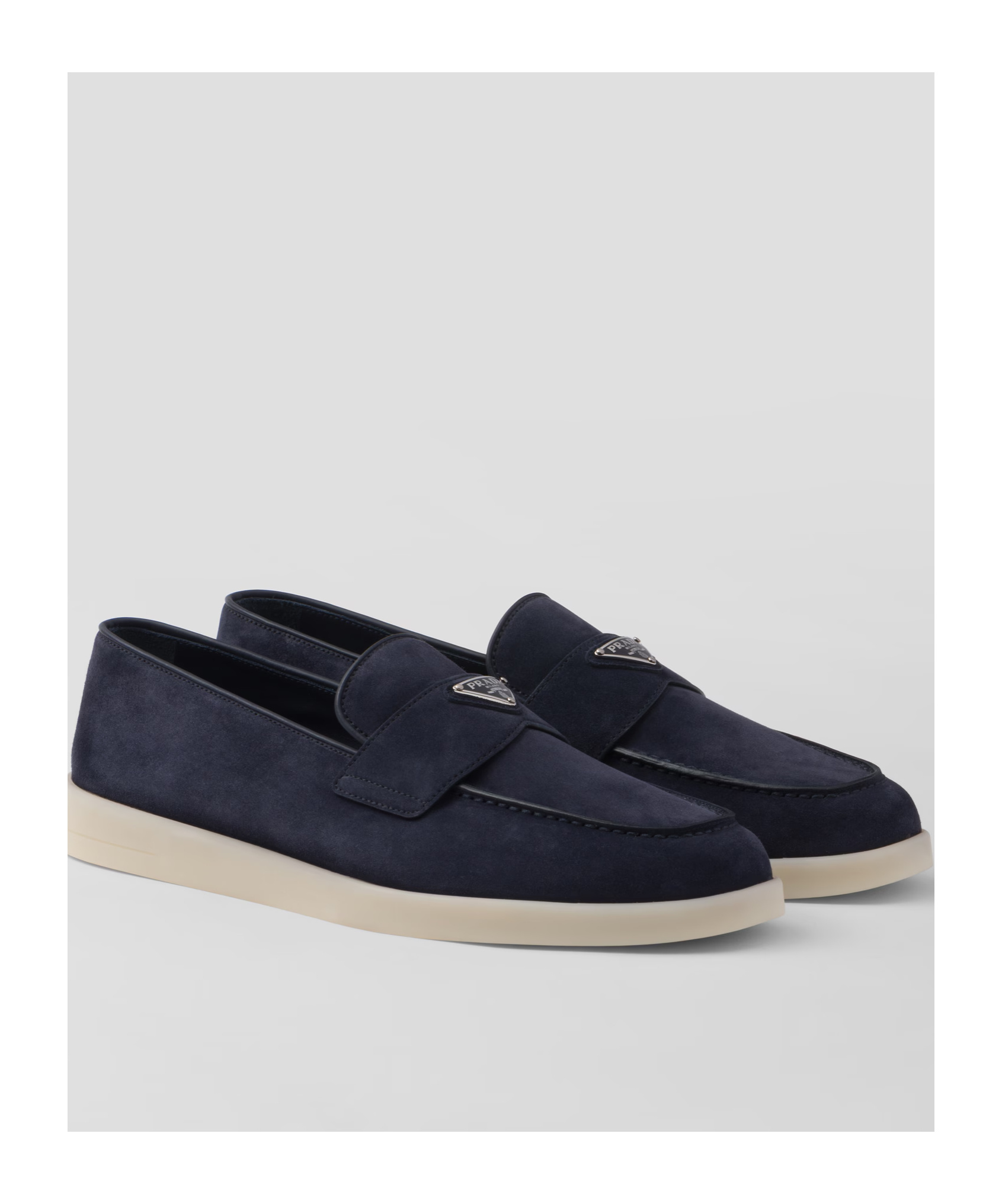 Prada Saint Tropez Loafers In Blue