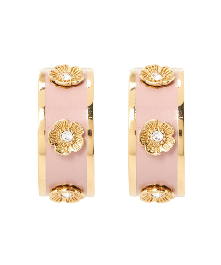 COACH TEA ROSE EARRINGS