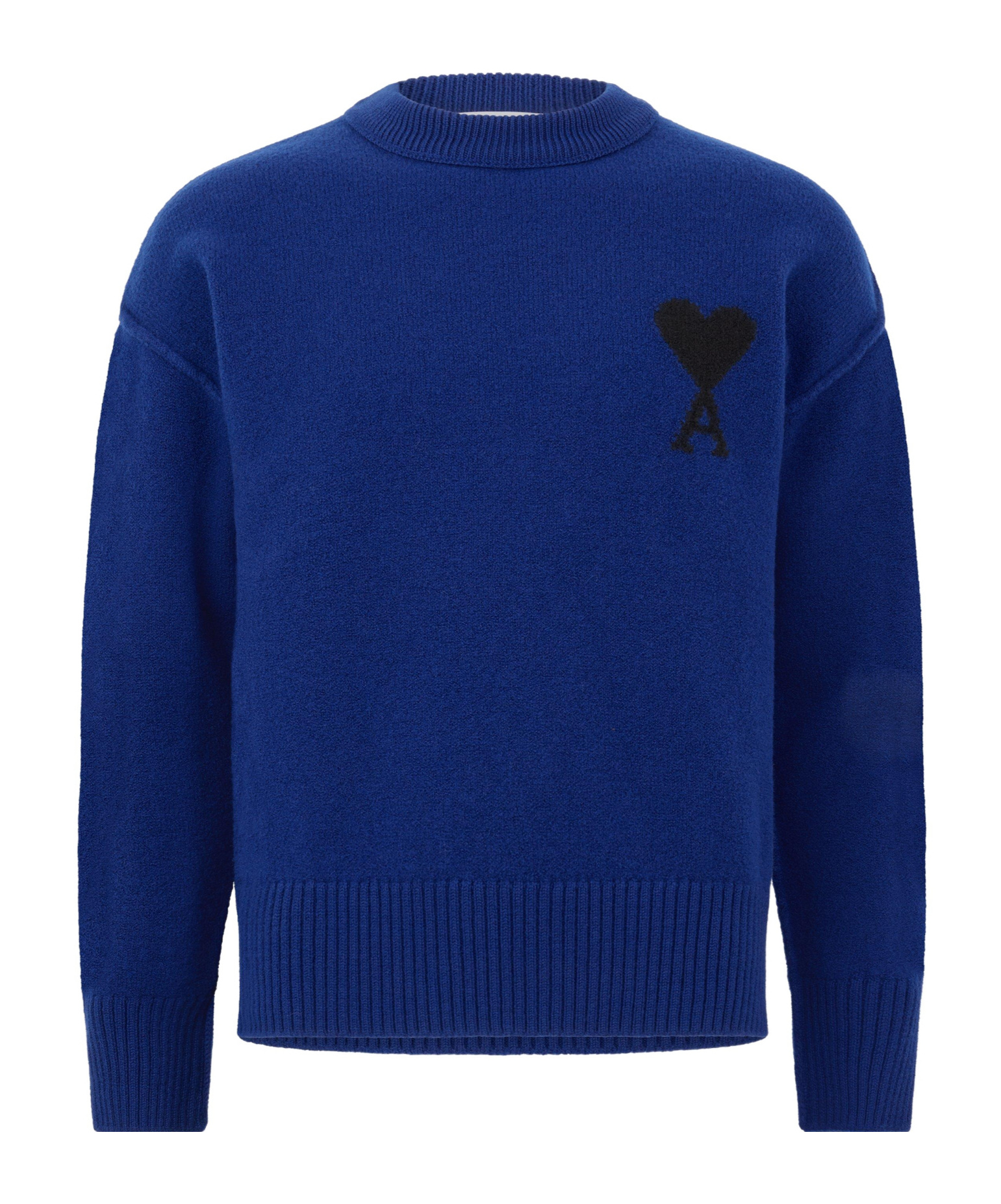 Ami Alexandre Mattiussi Round-neck Knitted Sweater In Blue