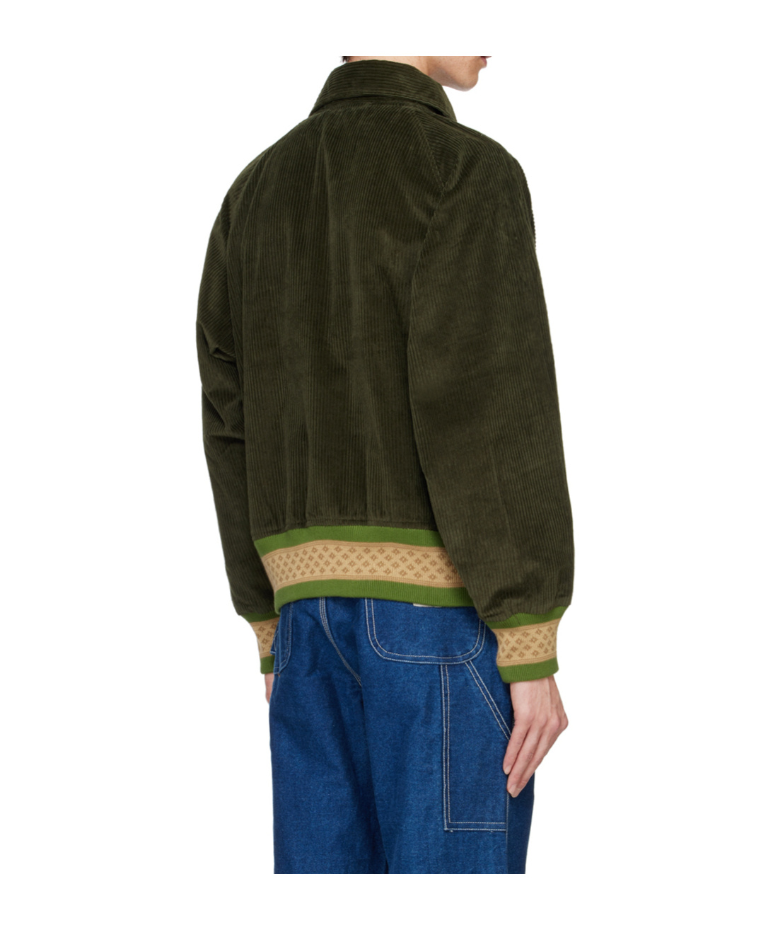 Bode Mens Green Multi Peerie Banbury Corduroy-texture Regular-fit Cotton Jacket In Green