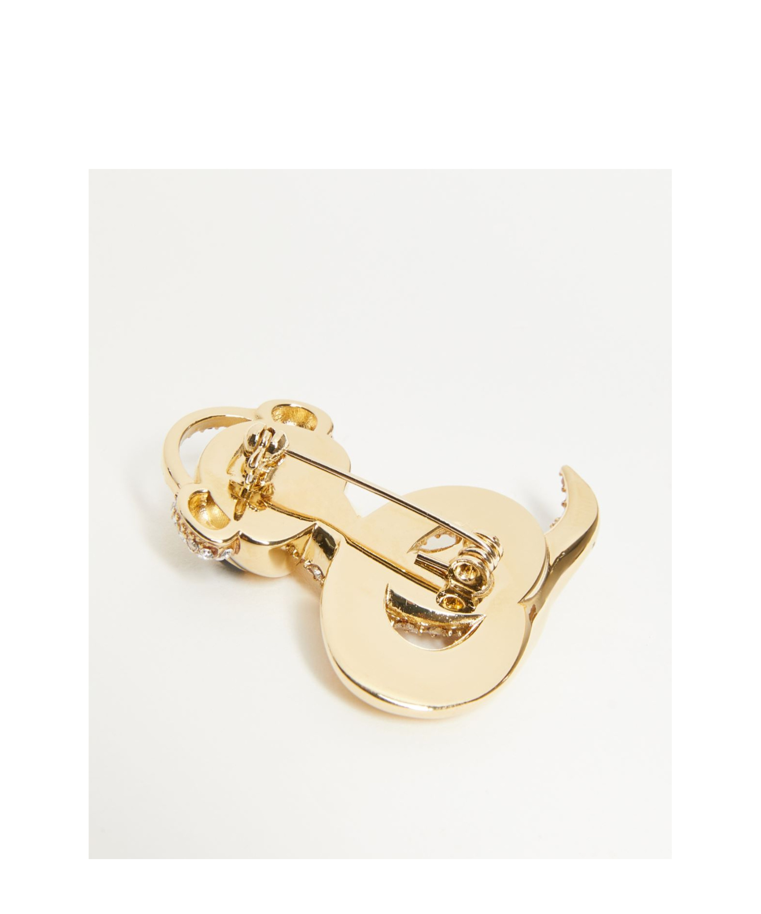 Max Mara Snake Brooch In Yellow