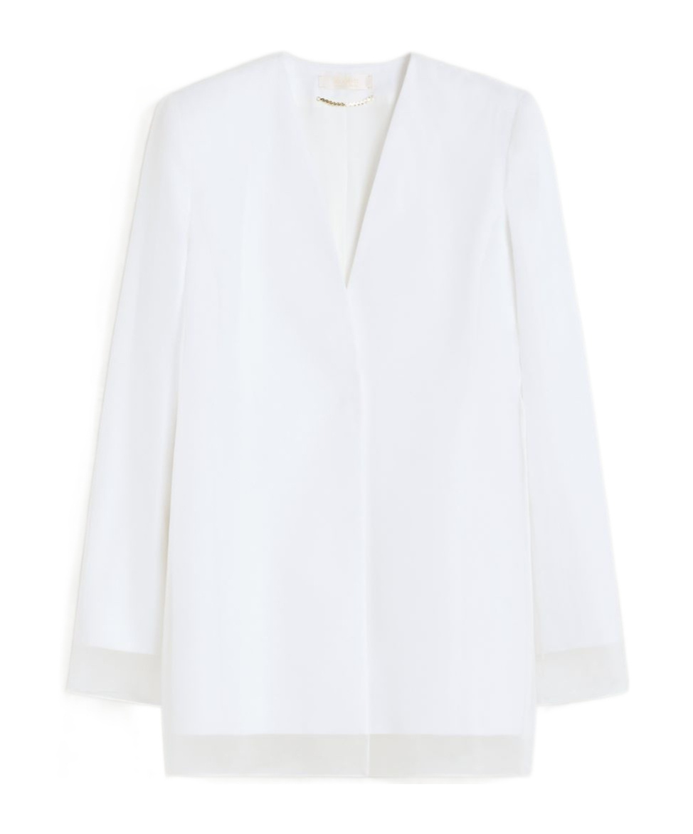 Max Mara Chaqueta De Organza De Seda In White