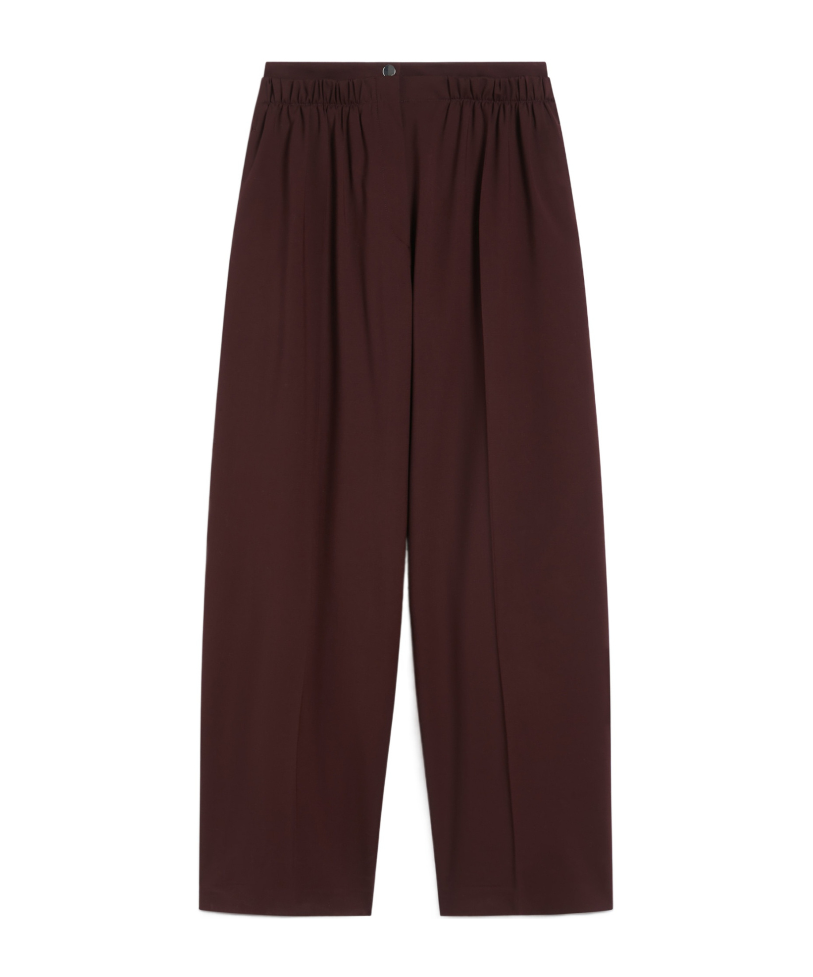 Sportmax Loose Fit Trousers Double Belt Motif In Brown