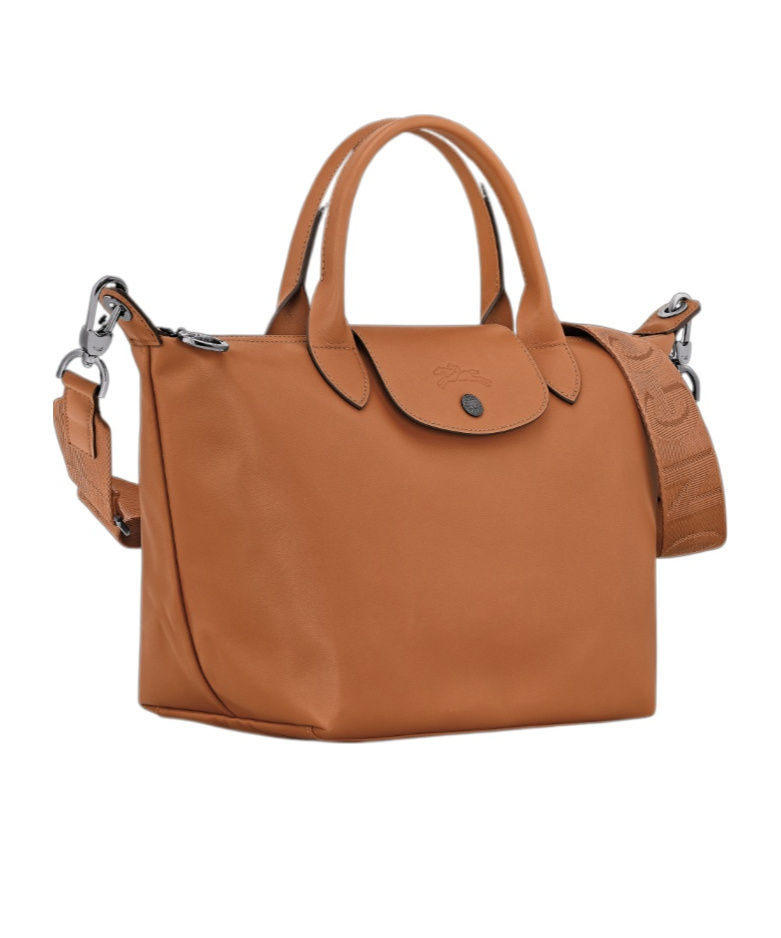 Longchamp Extra Small Le Pliage Xtra Leather Top Handle Bag In Brown