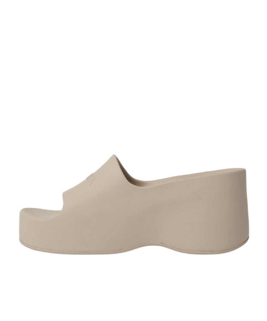 Balenciaga Chunky-wedge Platform Slides In Nude