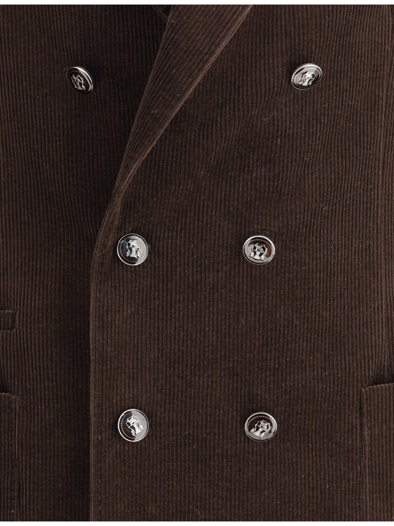 Brunello Cucinelli Velvet Blazer Jacket In Brown