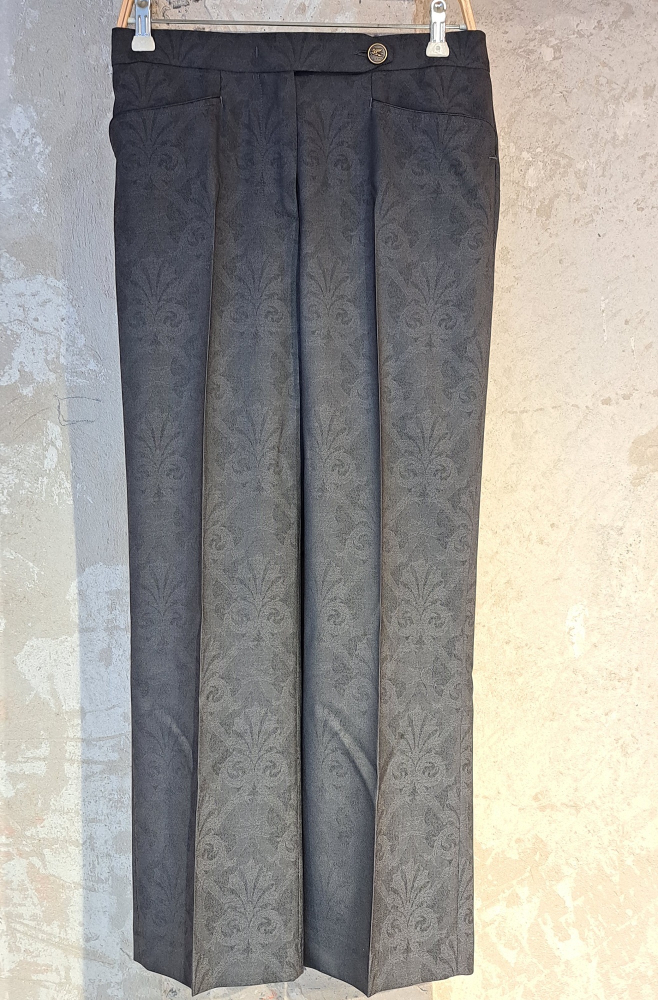 Etro Pattern Casual Pants In Gray