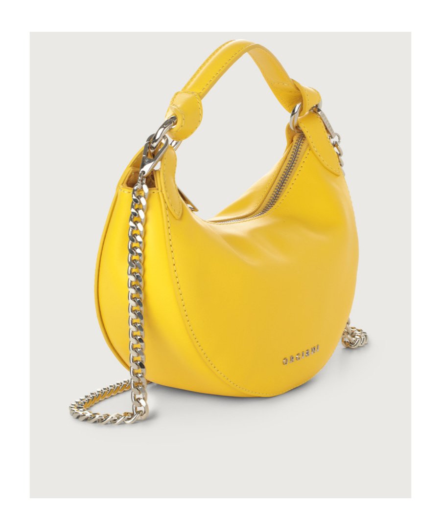 Orciani Mini Hobo Shoulder Bag In Yellow