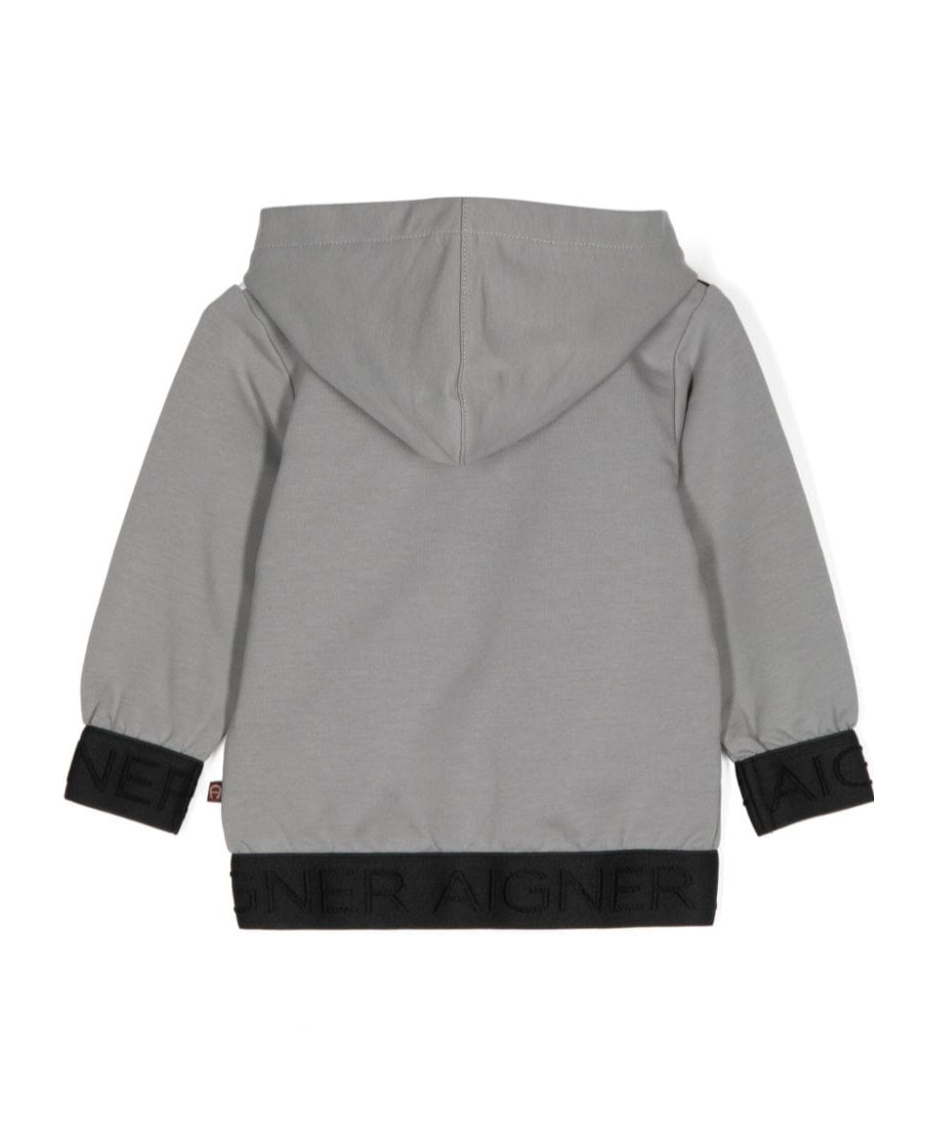 AIGNER LOGO-EMBROIDERED HOODED JACKET