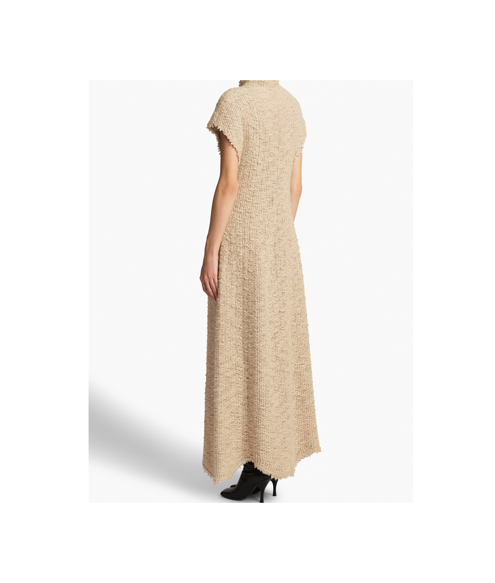 Khaite Ema Knit Hemp-silk Maxi Dress In Nude