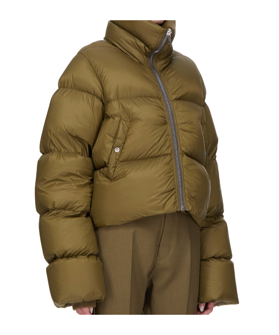 Rick Owens Brown Porterville Turtle Down Jacket In Green