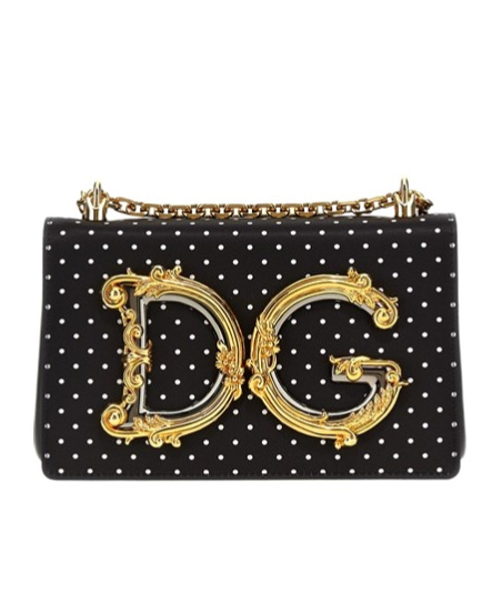 Dolce & Gabbana Small Dg Baroque Satin Crossbody Bag In Brown