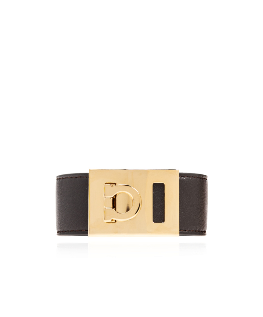 Ferragamo Gancini Clasp Bracelet In Yellow