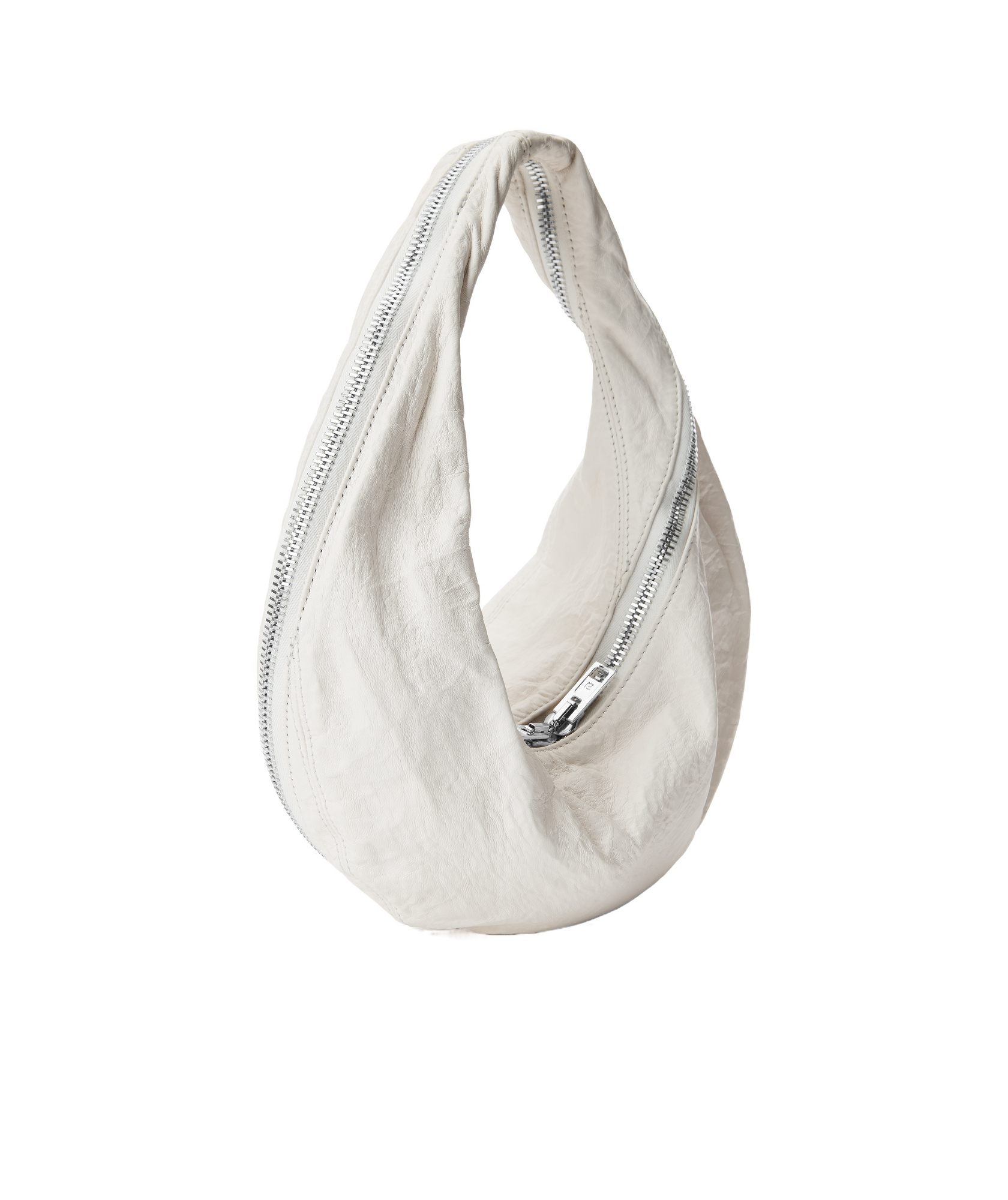 Alexander Wang Twyst Zip Leather Top-handle Bag In White