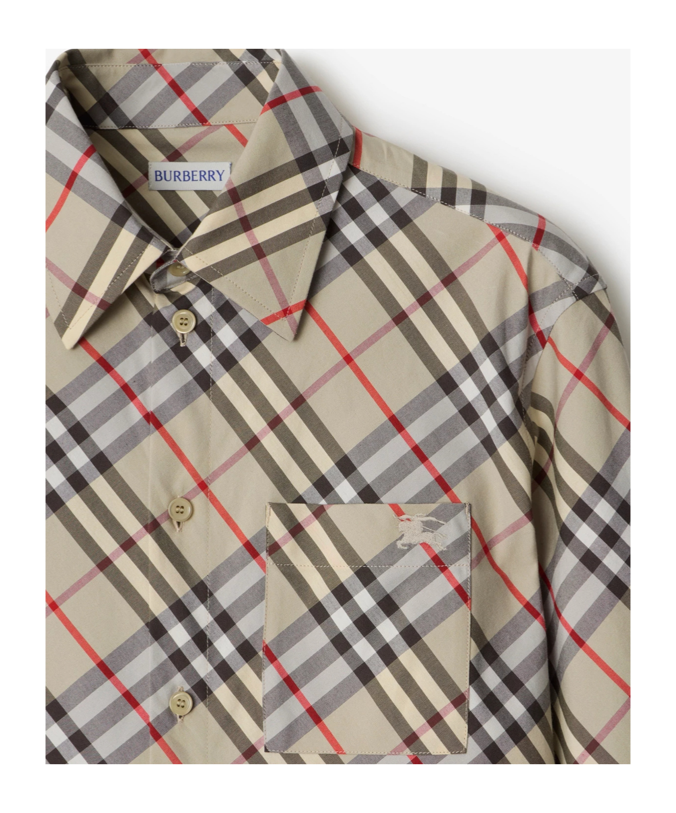 Shop Burberry Check-print Shirt In Chipping