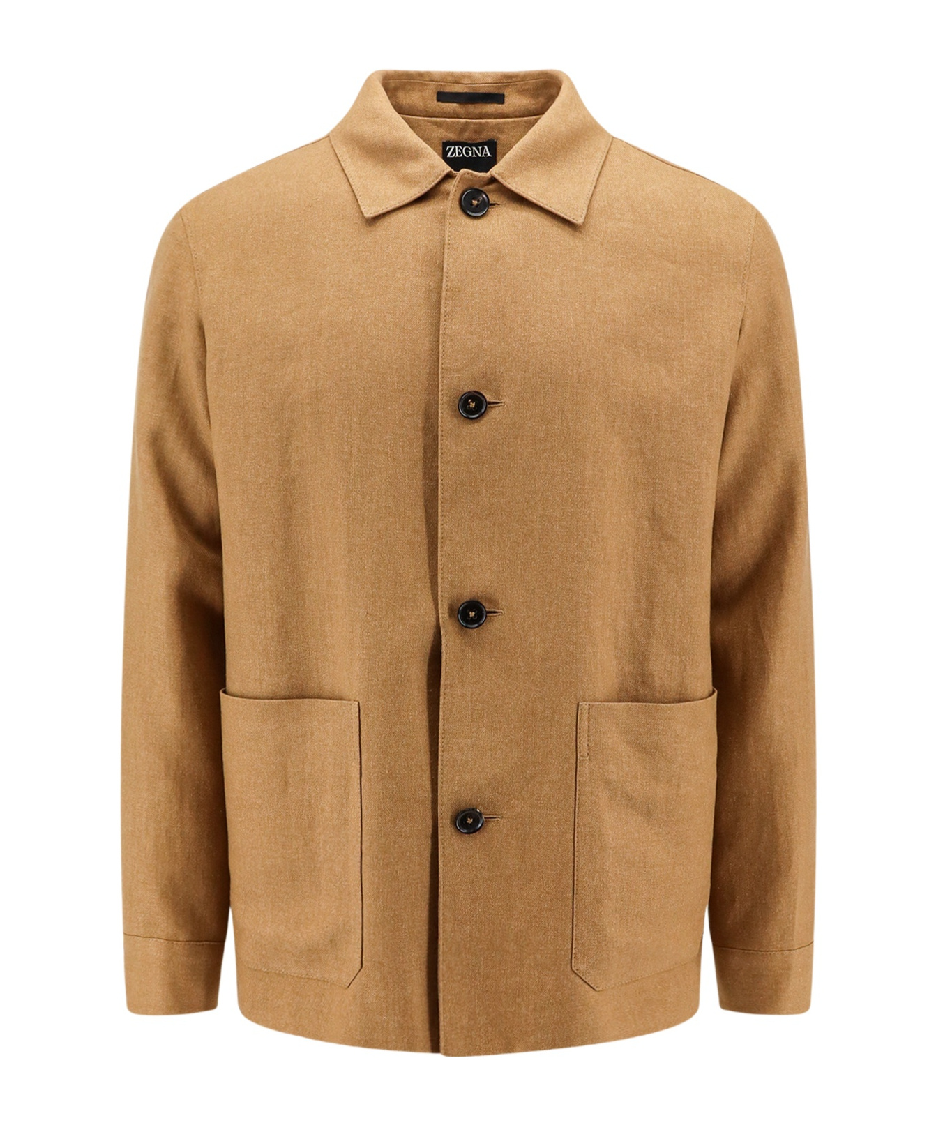 ZEGNA Z ZEGNA LONG SLEEVED BUTTONED SHIRT JACKET