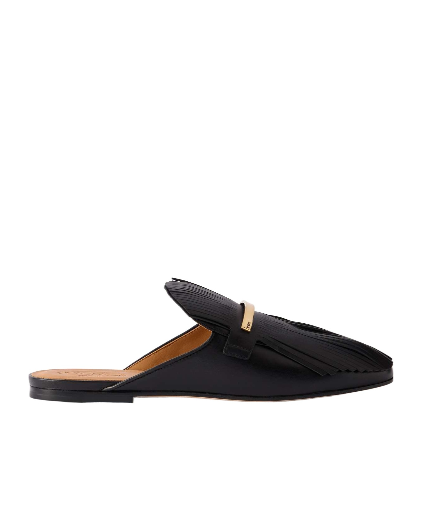 Tod's Fringe-detailed Mules In Black