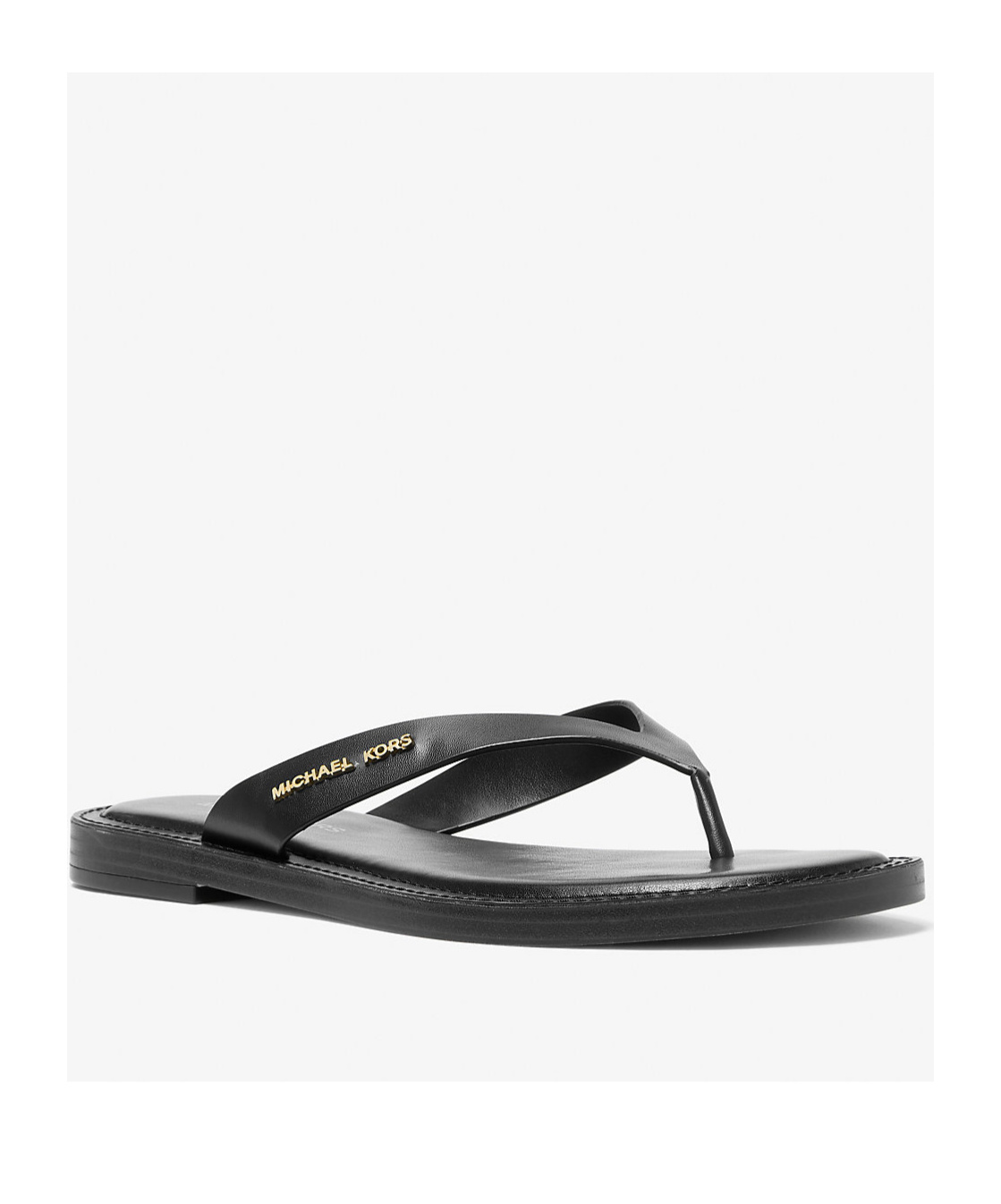 Michael Michael Kors Koko Leather Flip Flop In Black