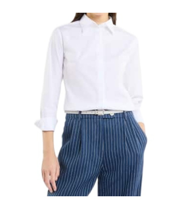 Fay Long-sleeved Shirt In White
