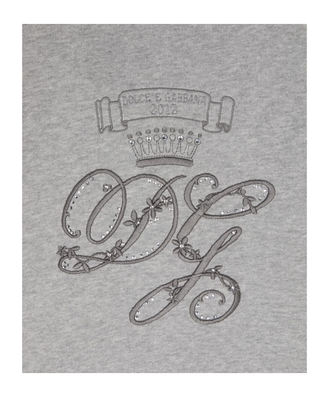 Dolce & Gabbana Logo-embroidered Sweatshirt In Gray