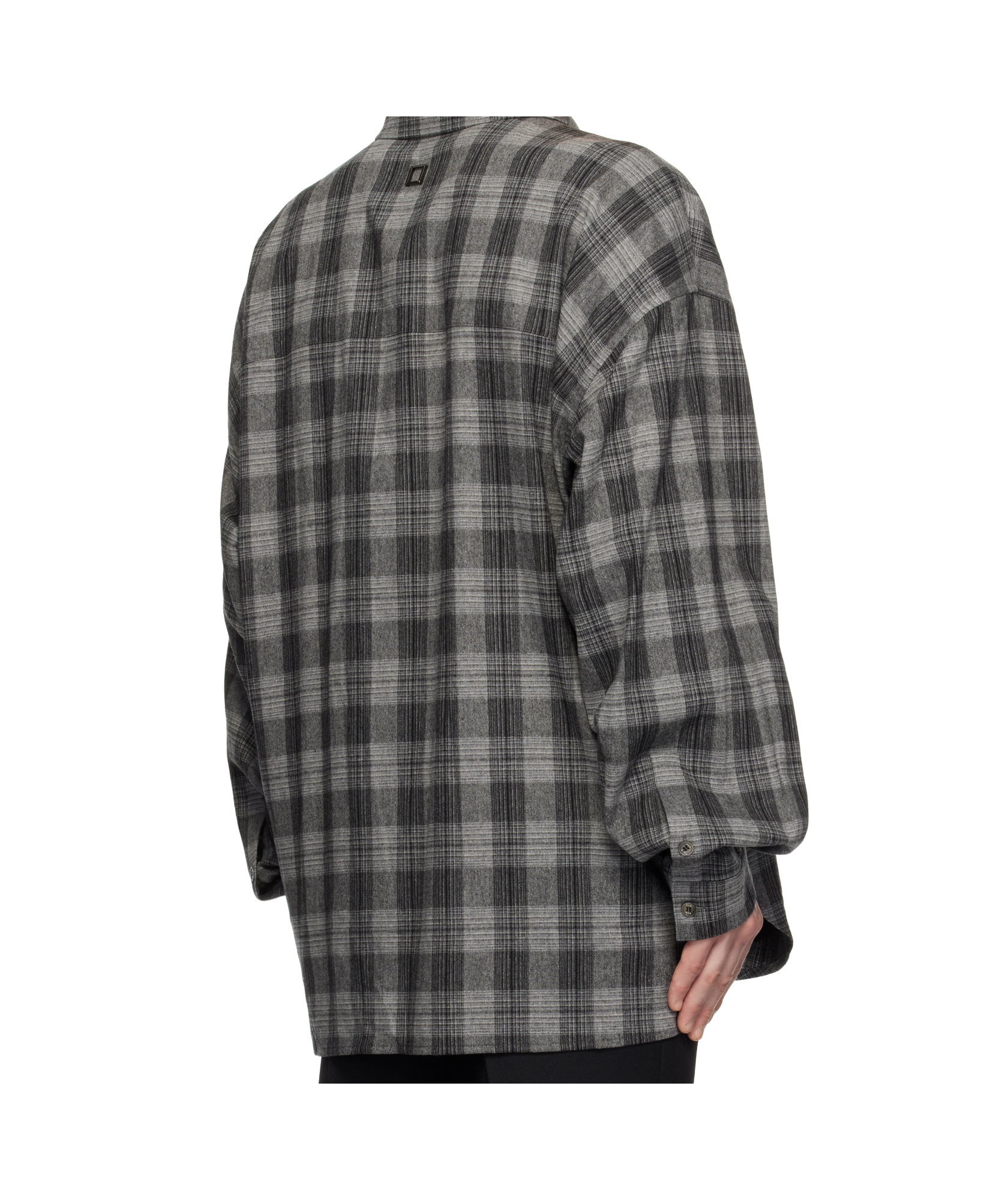 Wooyoungmi Long-sleeved Plaid Shirt In Black