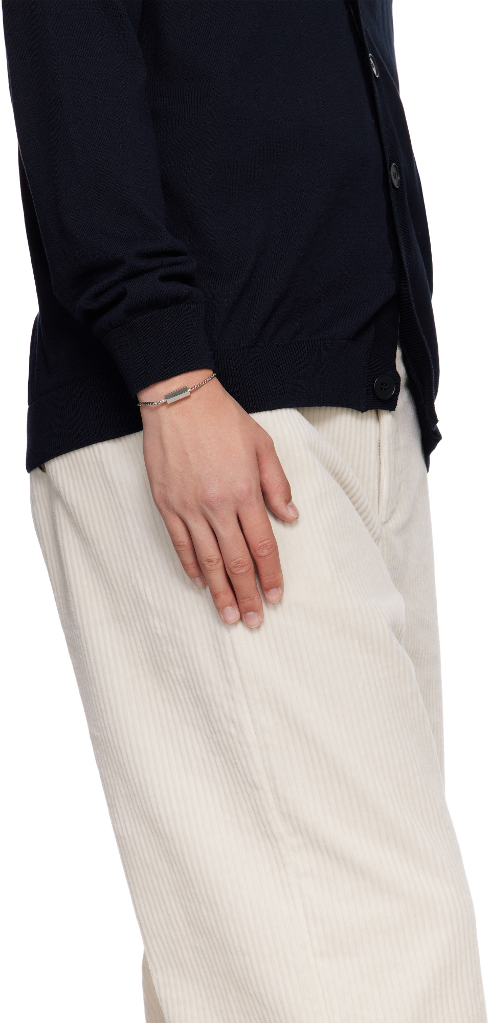 Apc Silver Angle Bracelet In White