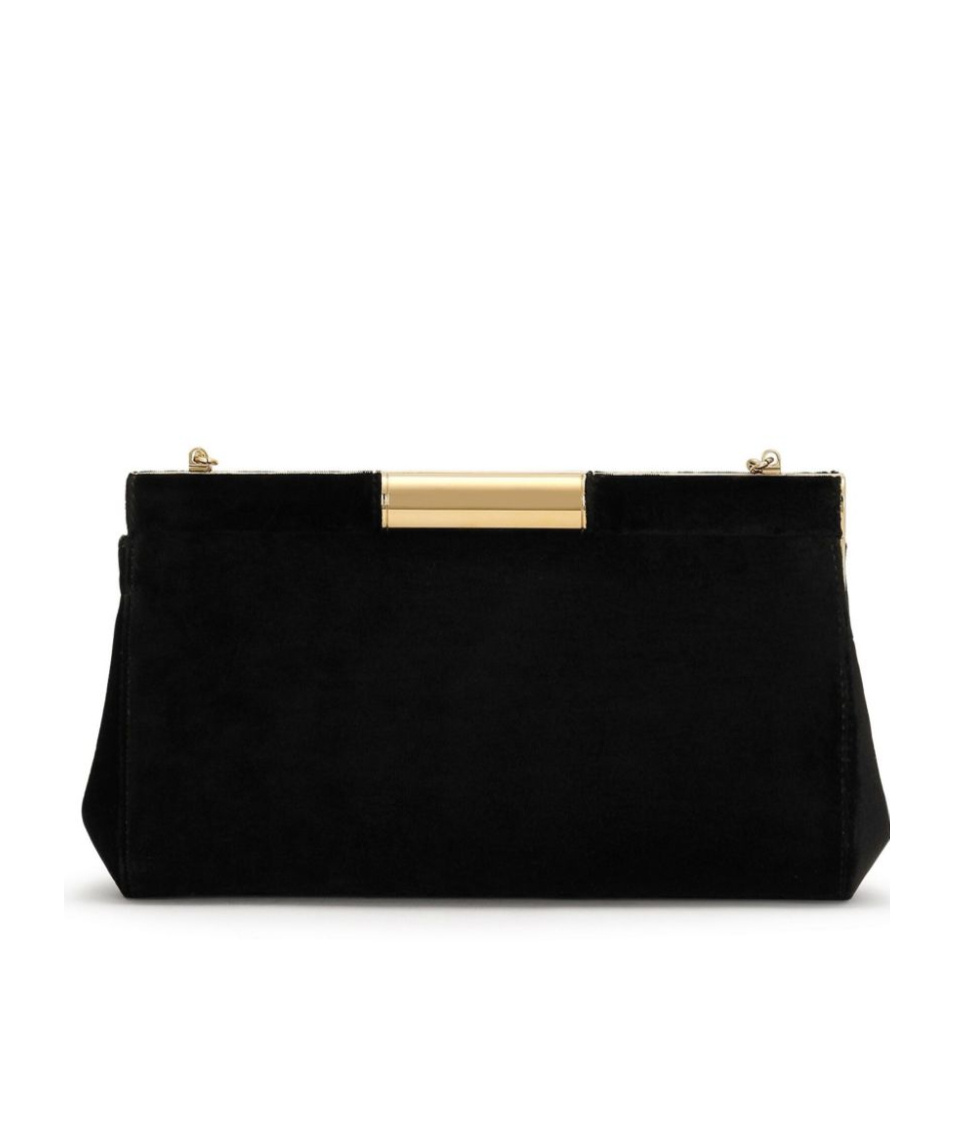 Dolce & Gabbana Marlene Small Satin Shoulder Bag In Black