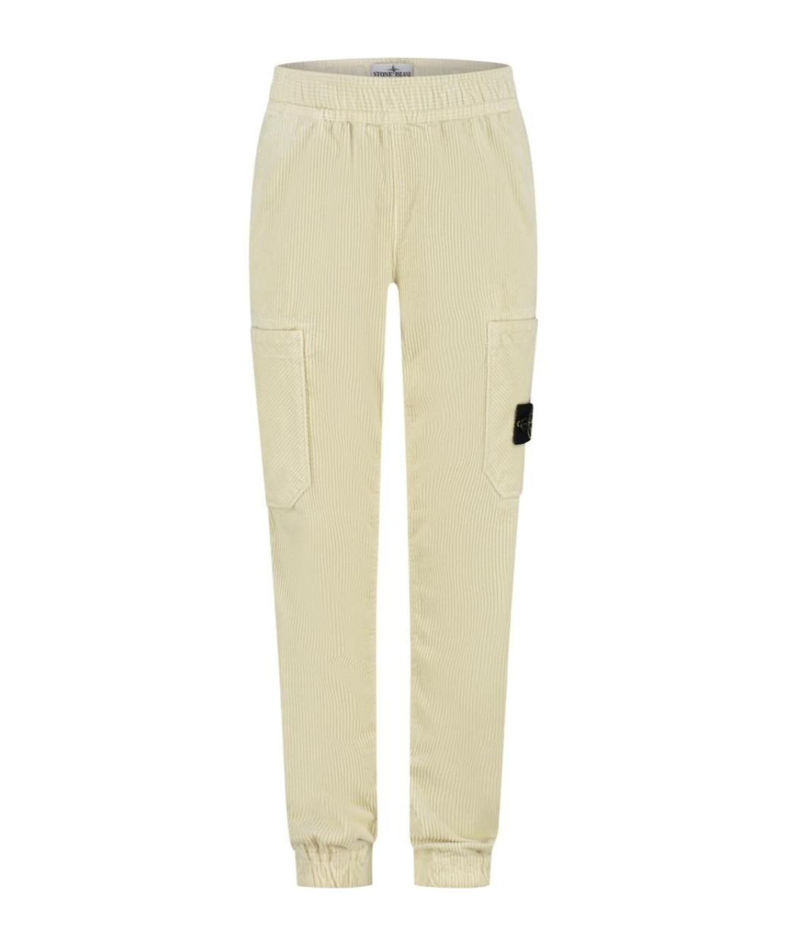 Stone Island Patch-pocket Corduroy Trousers In Animal Print