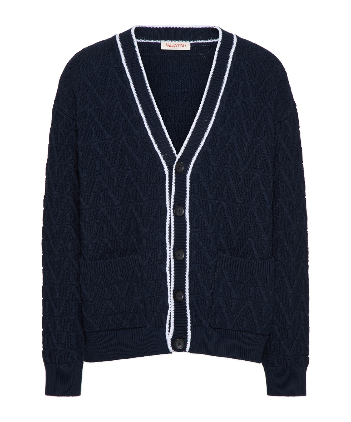 Valentino Toile Iconographe Cotton Cardigan In Black