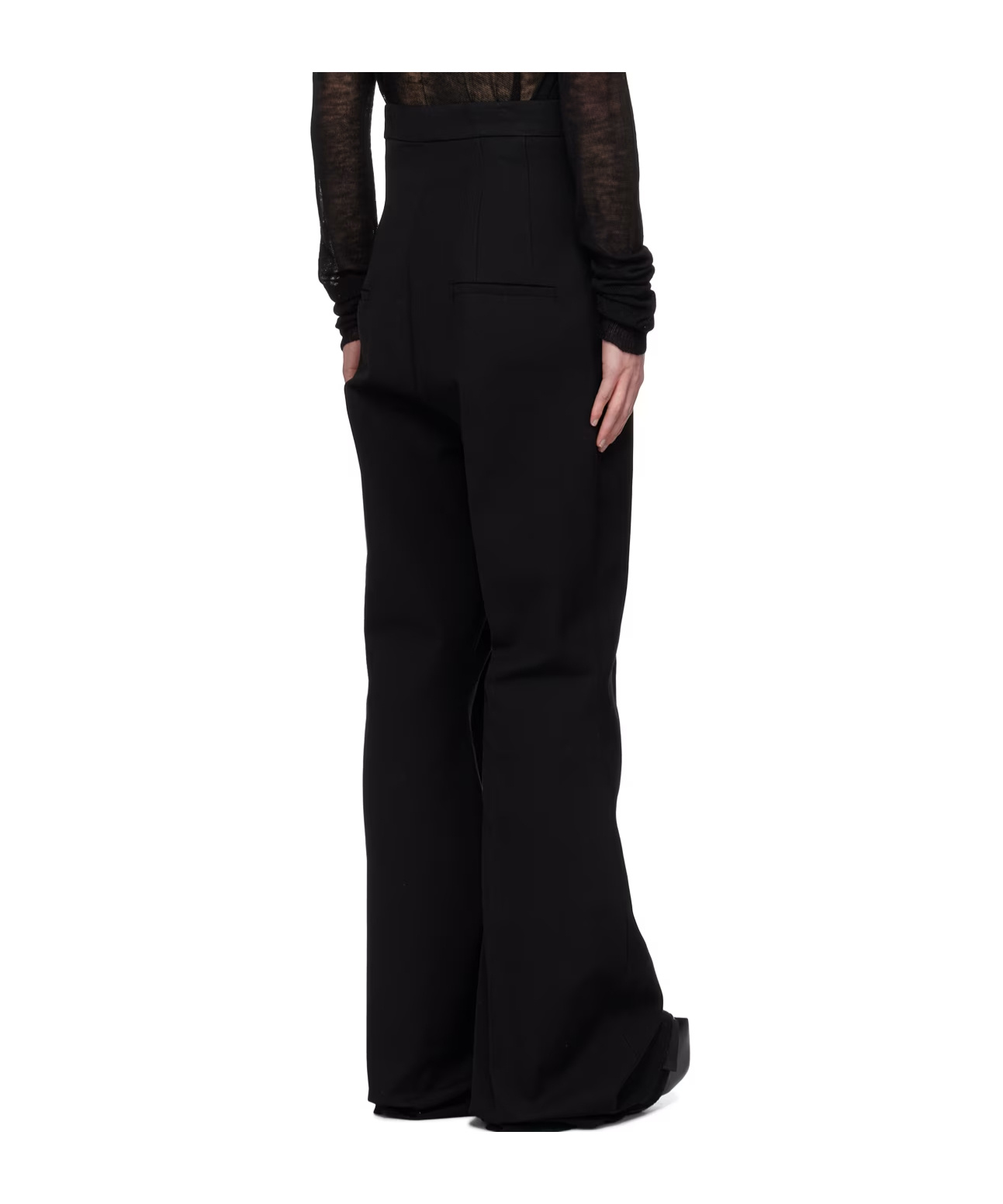 Rick Owens Black Dirt Lido Trousers In Black