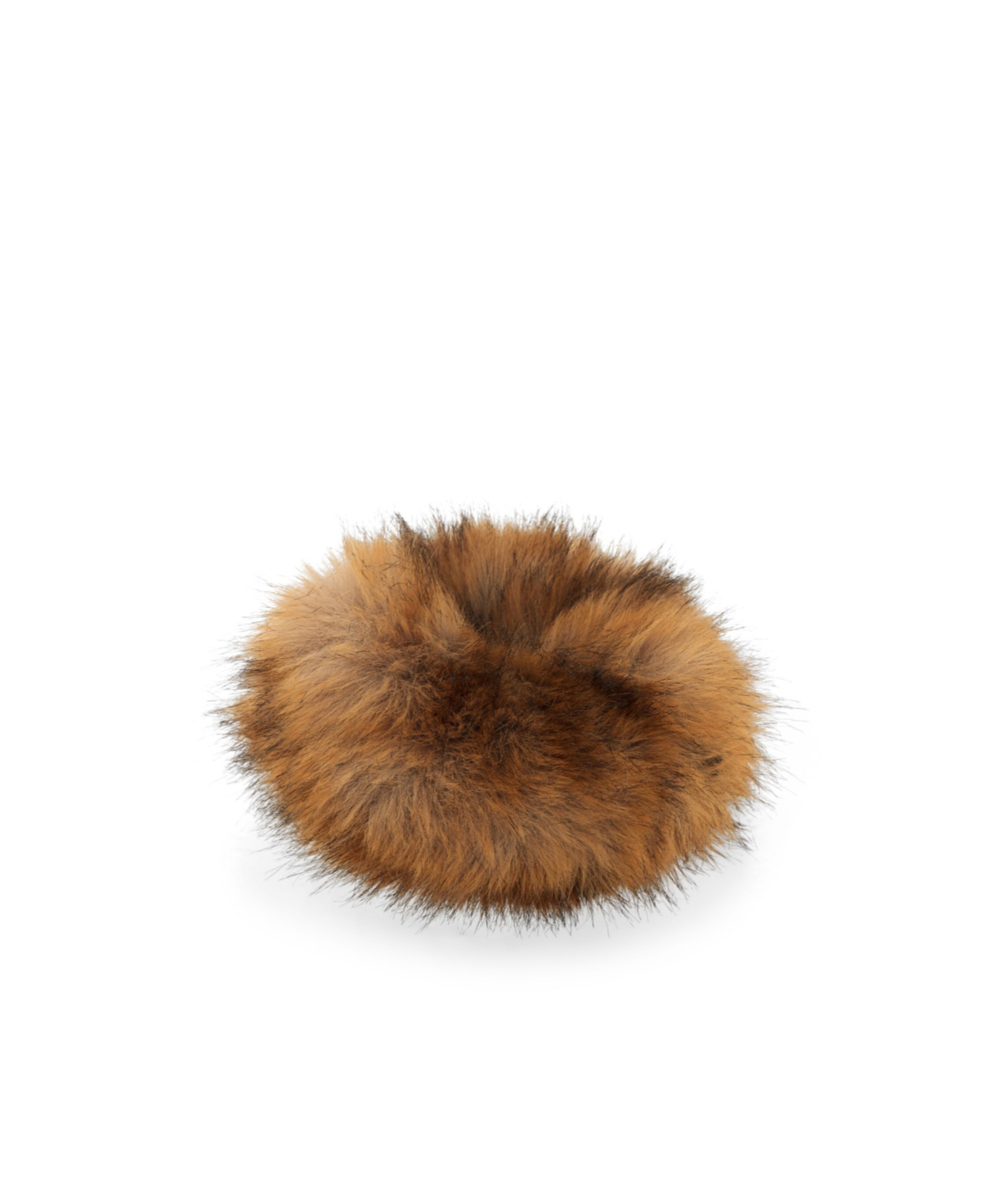 Balenciaga Women's Holli Animal-free Fur Scrunchie In Beige In Brown