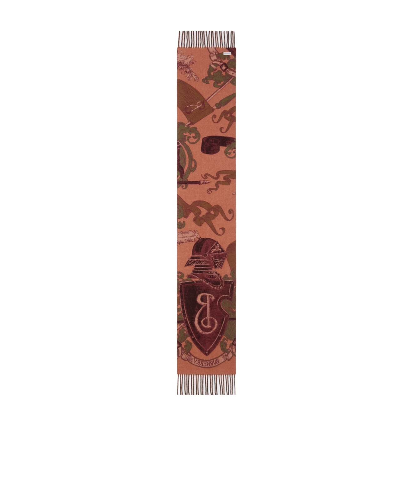 Burberry Etched Knight Cashmere Scarf In Multi