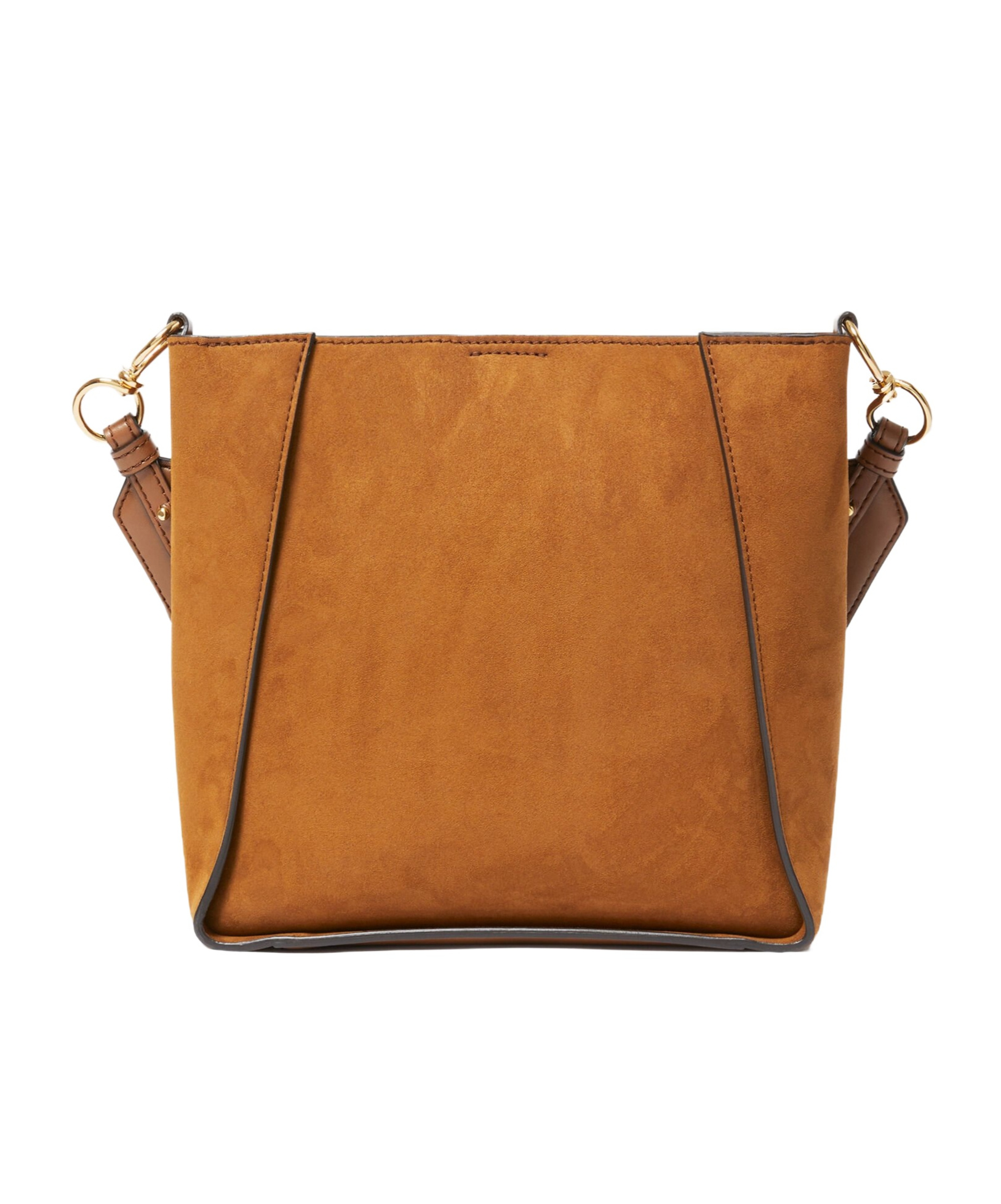 Stella Mccartney Perforated Logo Square Crossbody Bag In Brown