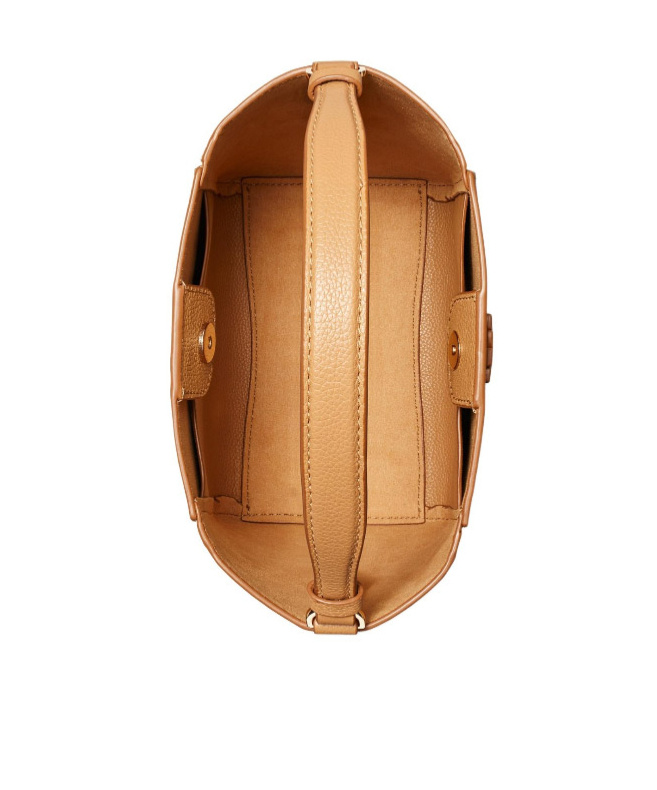 TORY BURCH MCGRAW LEATHER BUCKET BAG