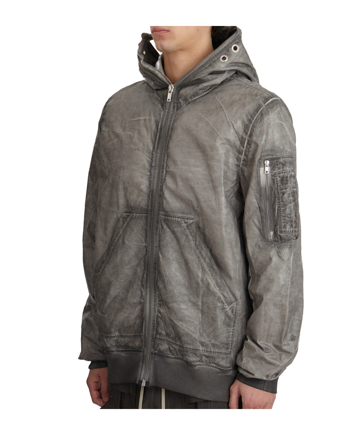 Rick Owens Drkshdw Long Sleeve Casual Jacket In Gray