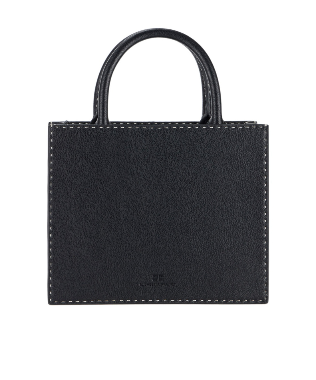 ELISABETTA FRANCHI SMALL CONTRASTING-TOPSTITCHING TOTE BAG