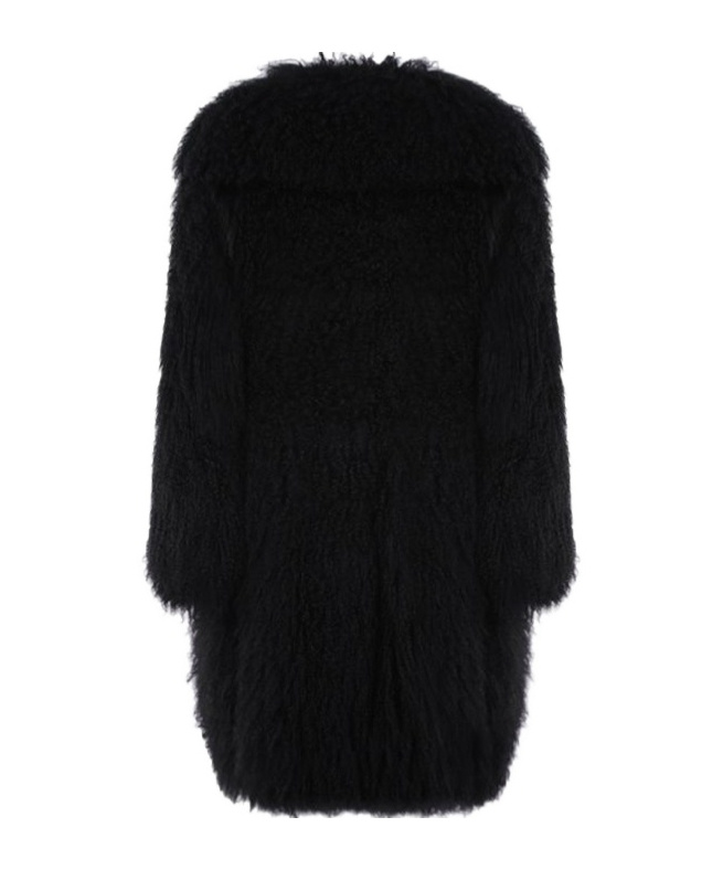 Alaïa Long-sleeved Fur In Black