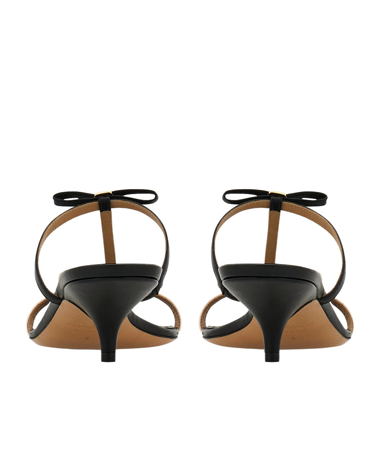 Ferragamo Strappy Kitten-heel Sandals In Black