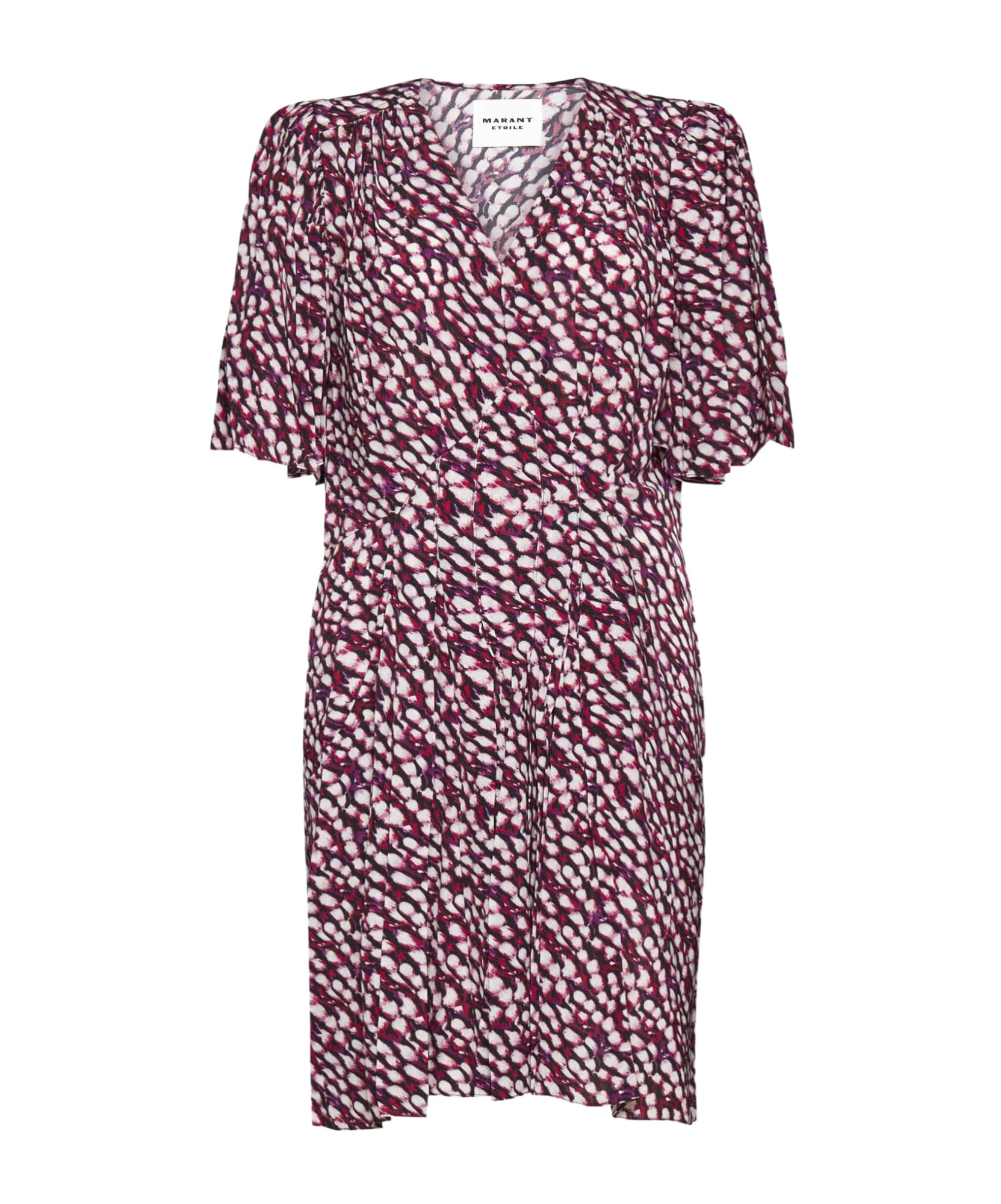 Isabel Marant Étoile Vedolia Abstract-print Minidress In Red
