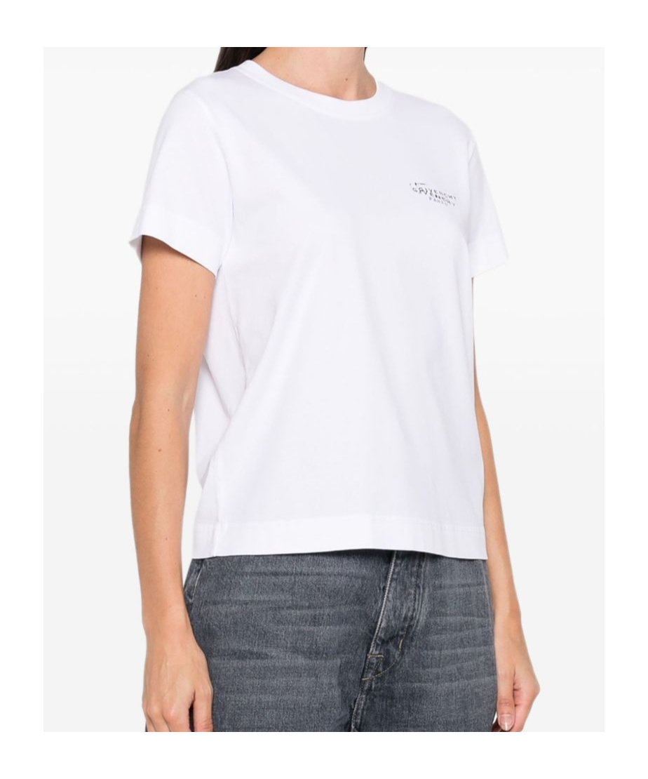 Givenchy Logo-print Fitted T-shirt Clothing In White