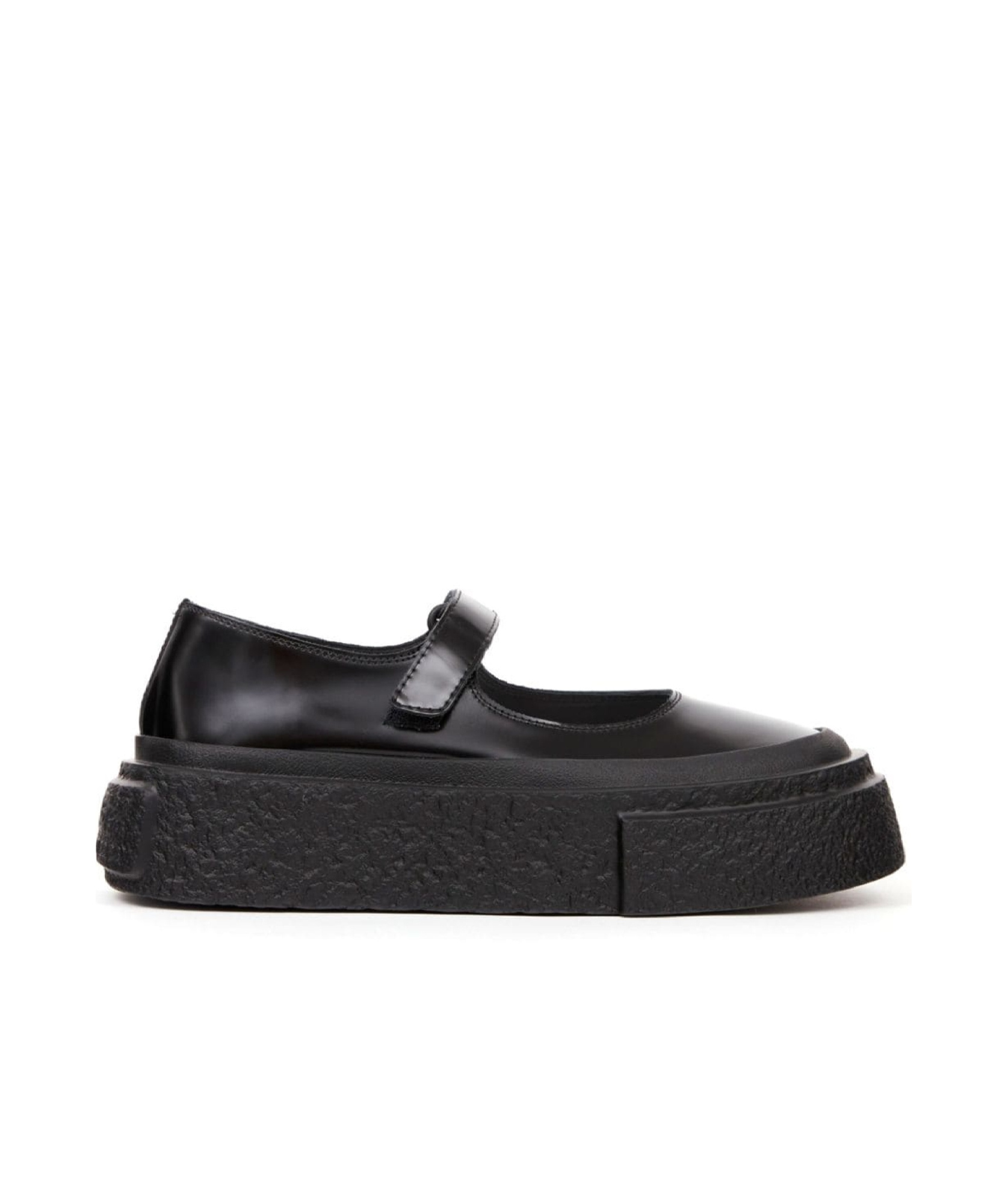 Shop Mm6 Maison Margiela Numbers-motif Leather Ballerina Shoes In Black