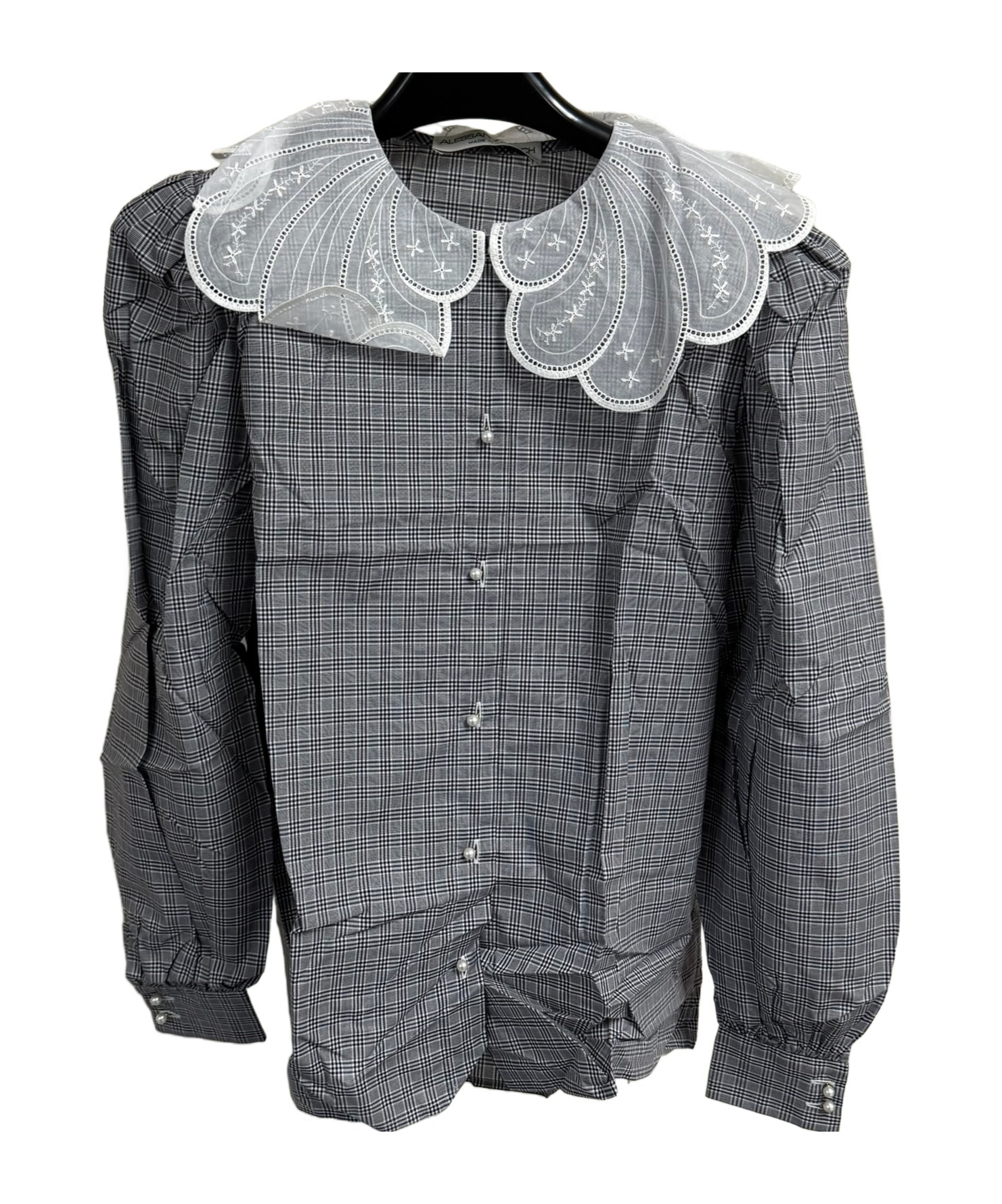 Alessandra Rich Long Sleeve Shirt In Gray