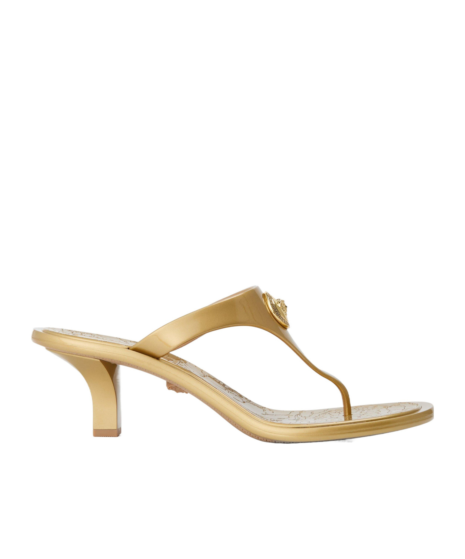 Versace Thongtoe Mule In Golden