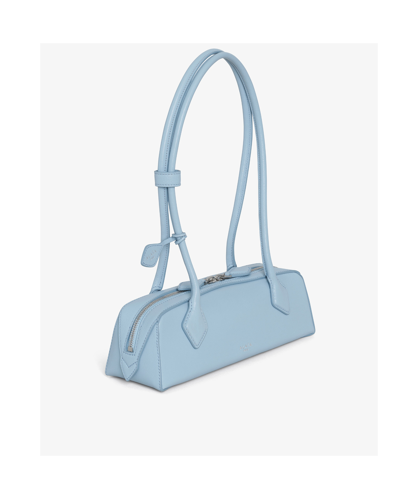 Alaïa Le Teckel Small Leather Shoulder Bag In Blue