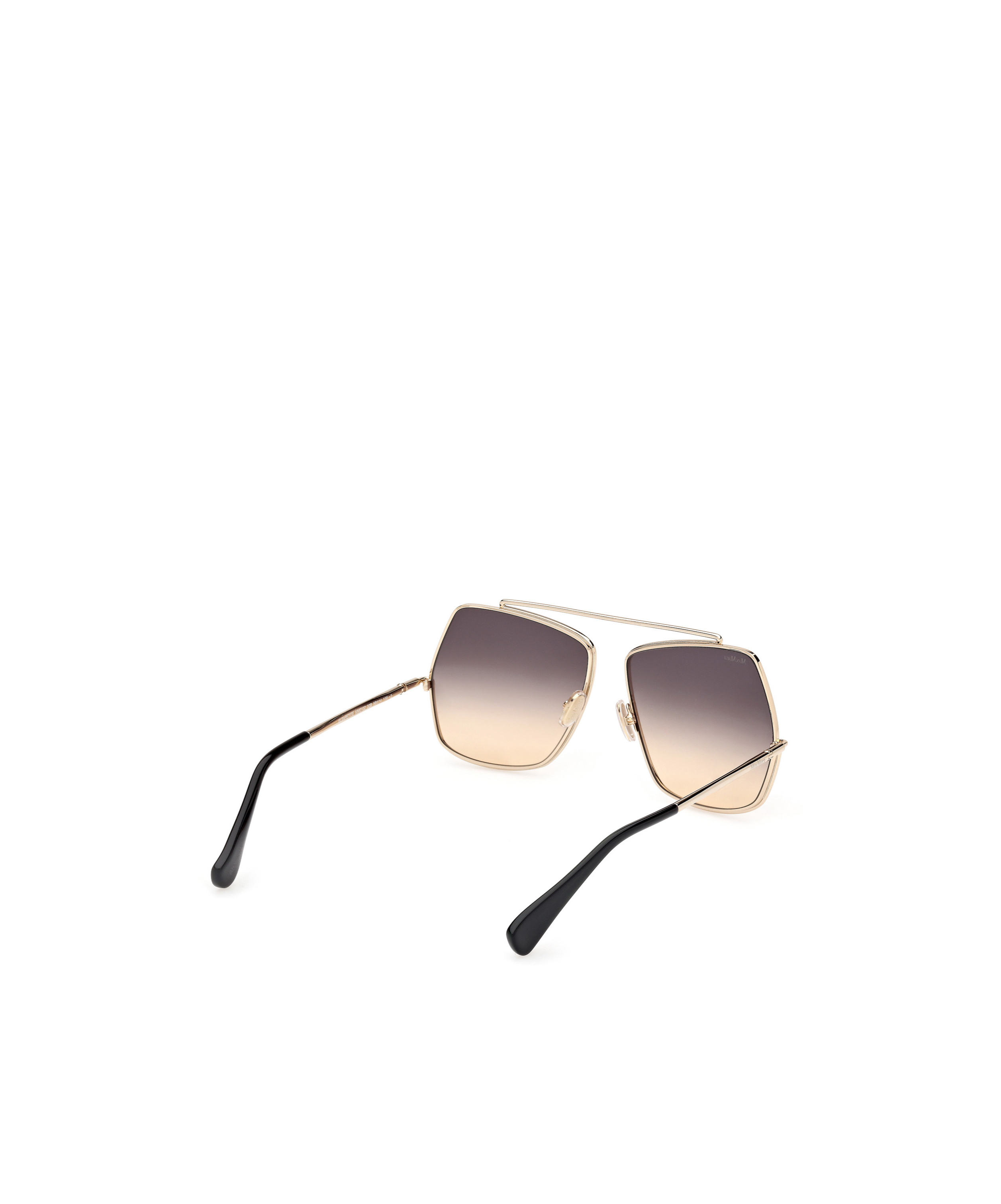 Max Mara Women's Elsa Petite Aviator-style Gold And Smoke Gradient Gold-tone Sunglasses In Nude