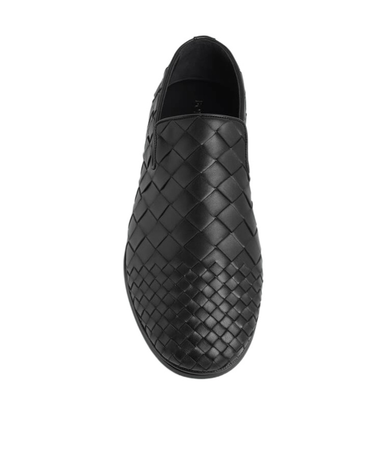Bottega Veneta Leather Padded Slip-on With Biodegradable Outsole In Black