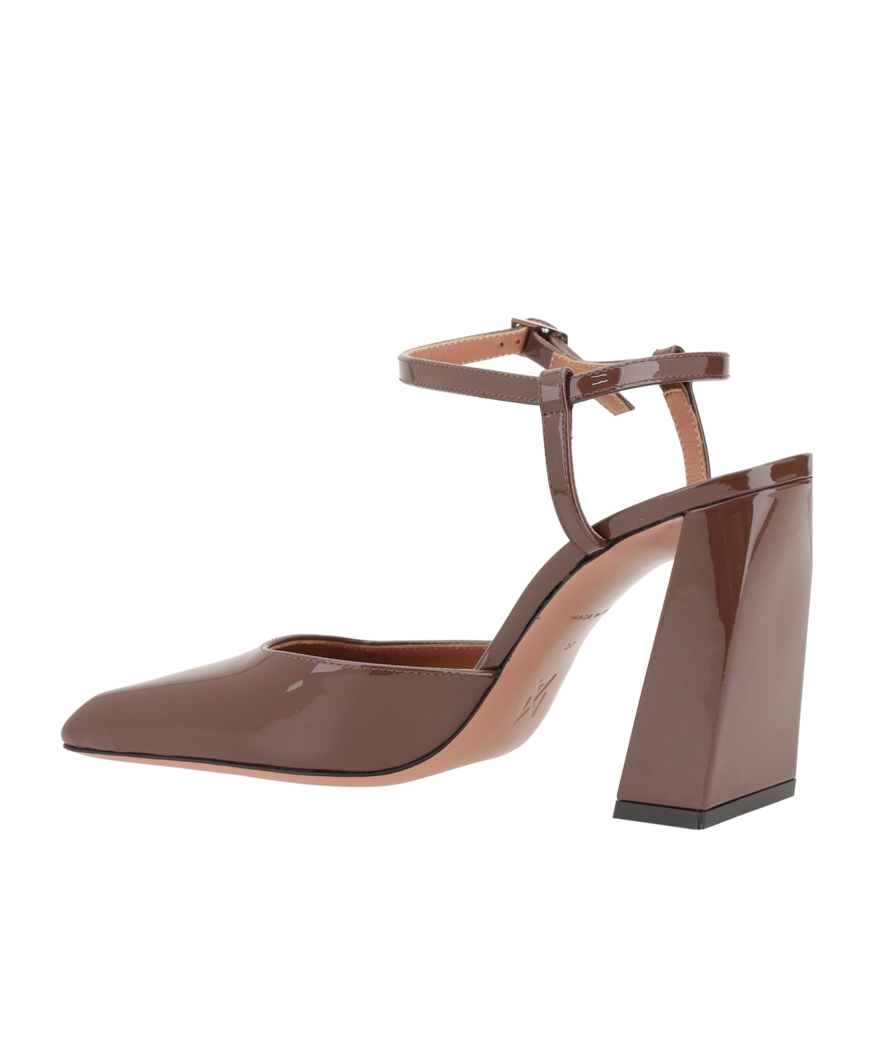 AMINA MUADDI SQUARE TOE HIGH HEEL SANDALS 