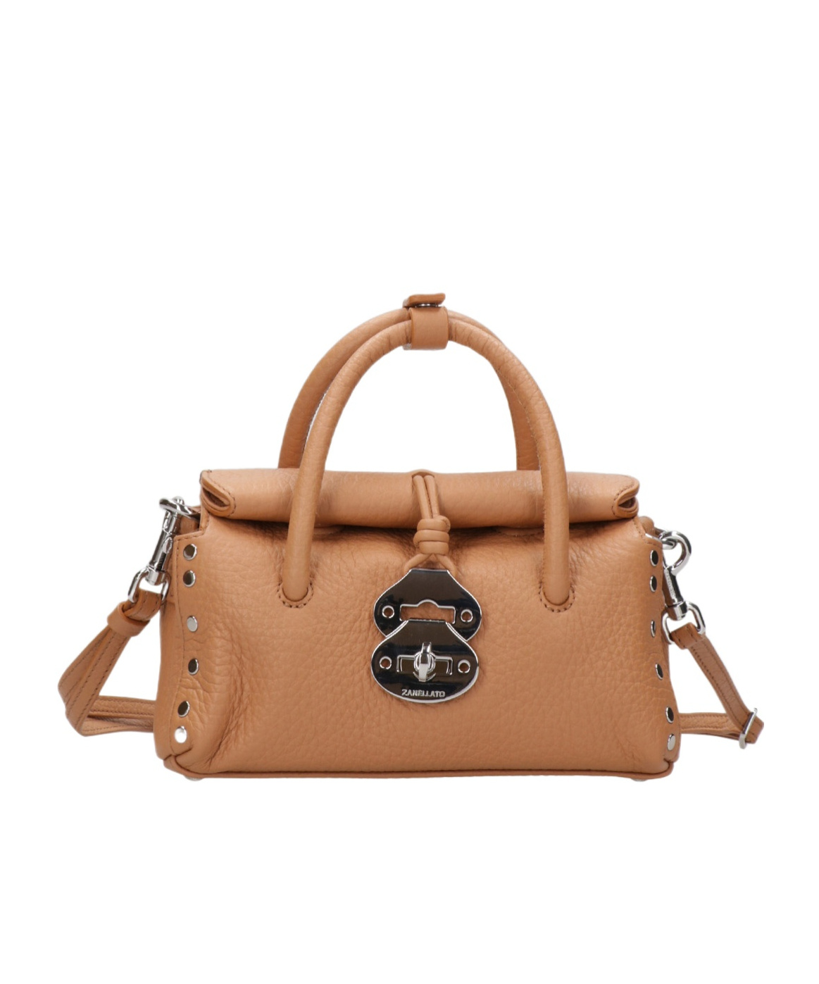 Zanellato Dotta Centauro Logo Shoulder Bag In Brown