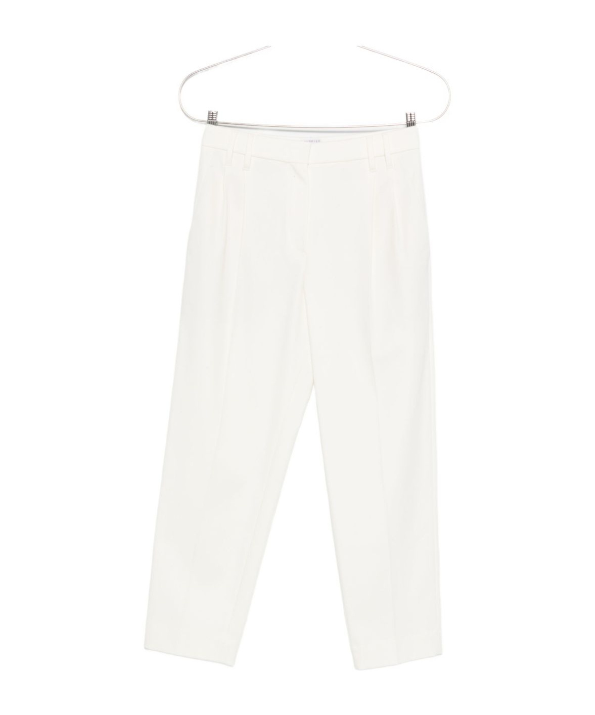 Brunello Cucinelli Chino Trousers In Cotton In White